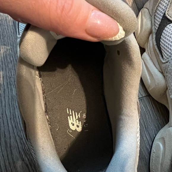 New Balance Cream and Gray Athletic Shoes - Picture 6 of 7
